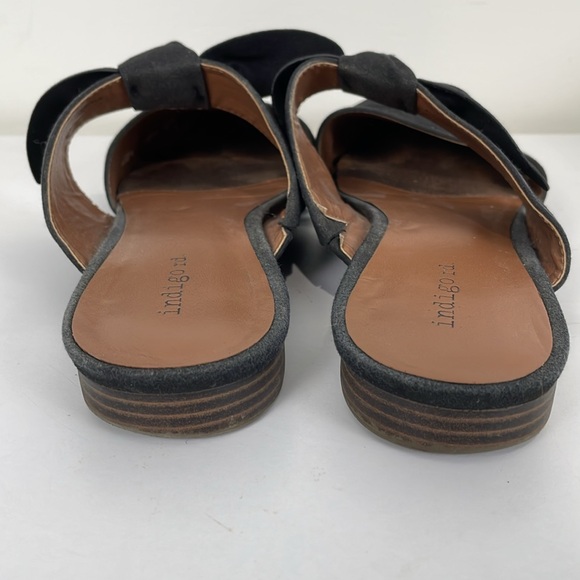 Indigo Black Mules with Bow Detail - Picture 3 of 7